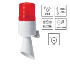 IB60ADL-220 Sabit, Flașör, Çakar, Buzzer 220V Ø60 Borulu İkaz Lambası