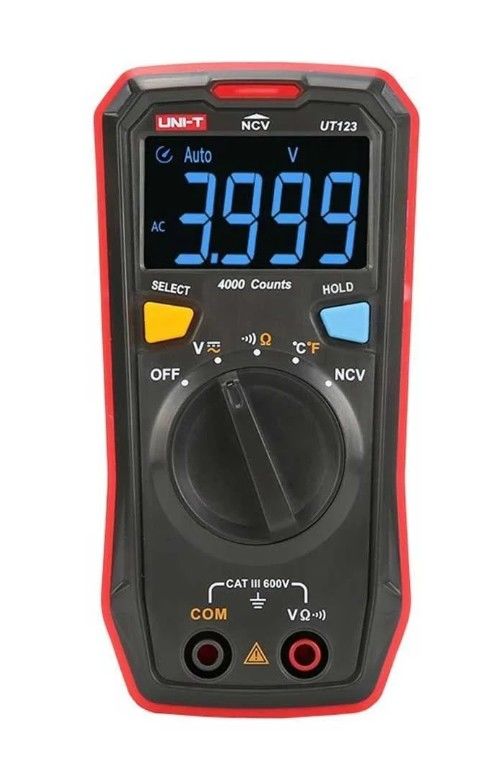 Unit UT123 Cepte Taşınabilir Dijital Led Ekranlı Multimetre Ölçü Aleti