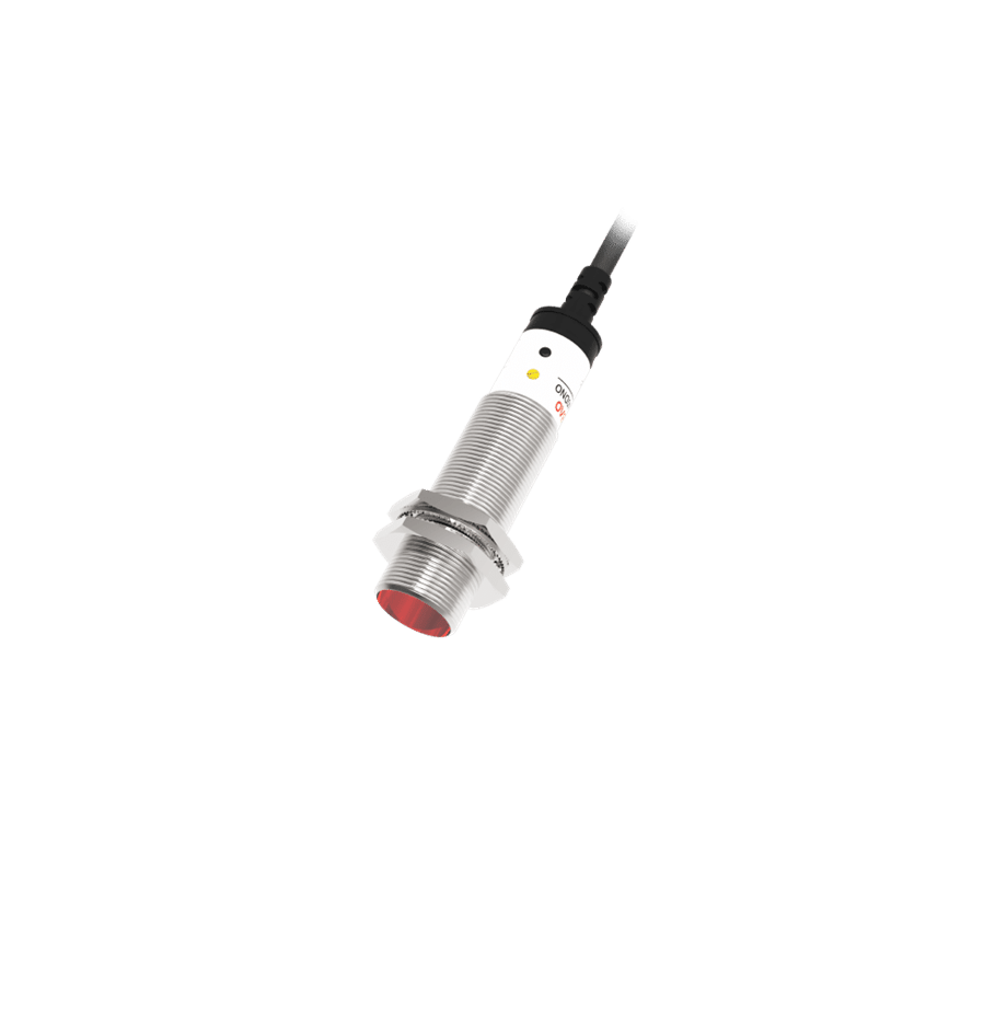 PR18T-TM10D M18 Karşılıklı 2m Kablolu 10 mt Alg. Işık Kaynağı Çıkış DC Paslanmaz Metal Gövdeli Fotosel