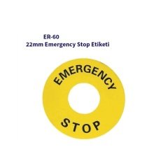 60 mm BUTTO EMERGENCY STOP ETİKETİ