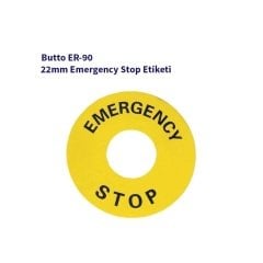 90 mm BUTTO EMERGENCY STOP ETİKETİ