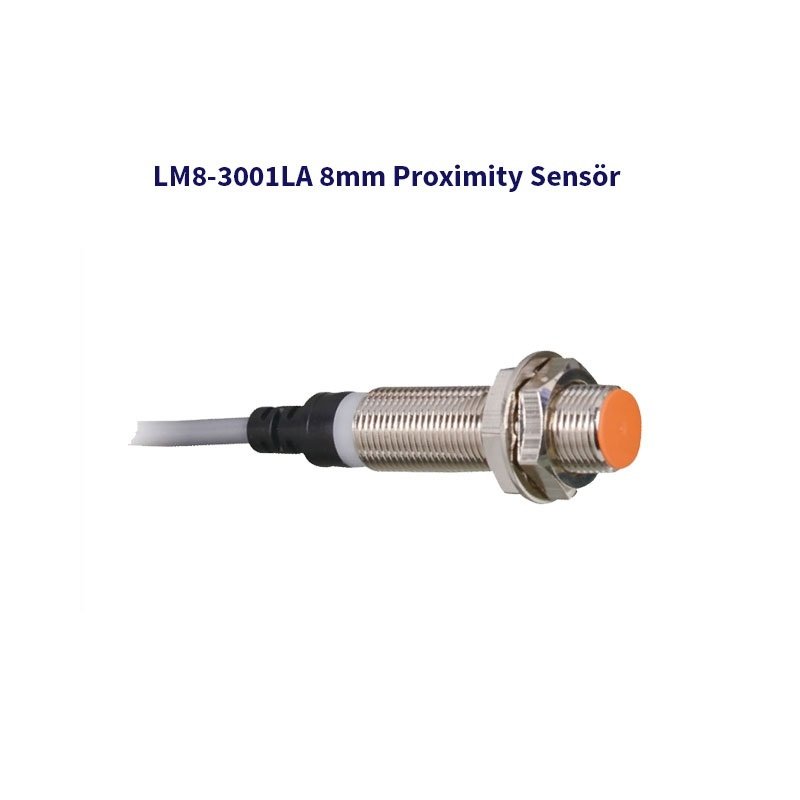 LM8-3001LA 8 mm DÜZ KAFA 1 mm ENDÜKTİF PROXİMİTY SENSÖR (YAKLAŞMA SENSÖRÜ)