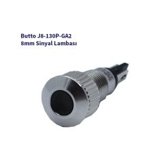 J8-130P-GA2 8 mm LED IŞIKLI YASSI KAFALI SİNYAL LAMBASI YEŞİL