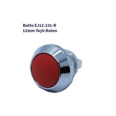 EJ12-231AR 12 mm IŞIKSIZ BOMBELİ KAFA YAYLI BUTON KIRMIZI