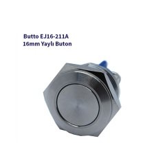 J16-212 16 mm IŞIKSIZ DÜZ KAFA YAYLI BUTON