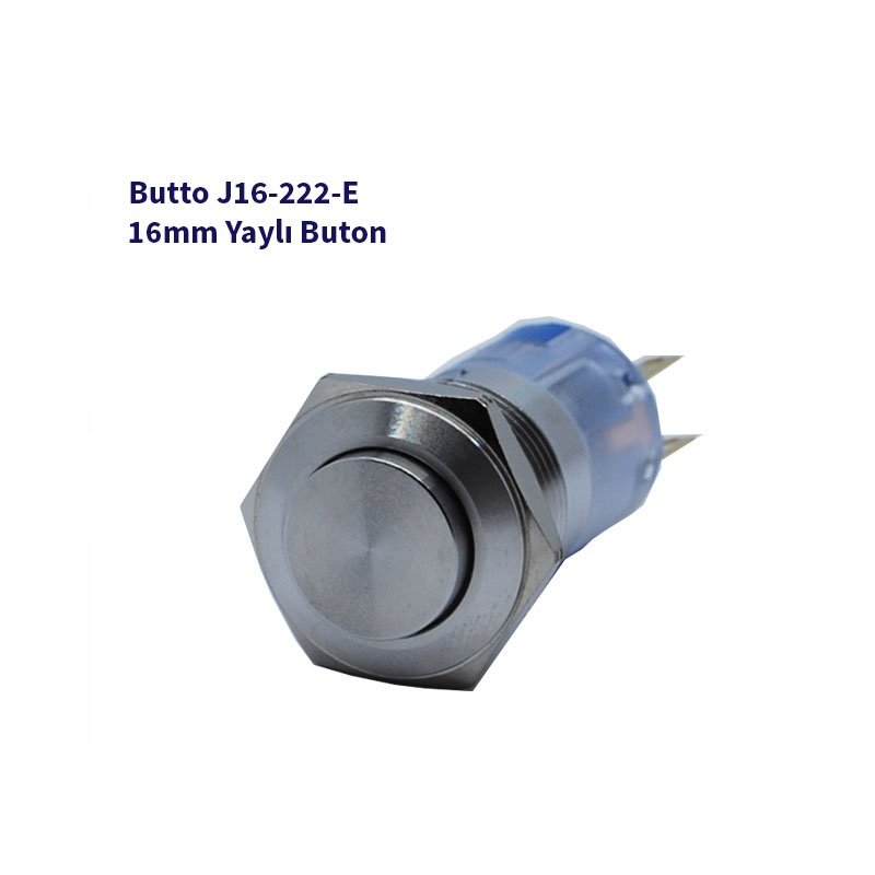 J16-222 16 mm IŞIKSIZ ÇIKIK KAFA YAYLI BUTON