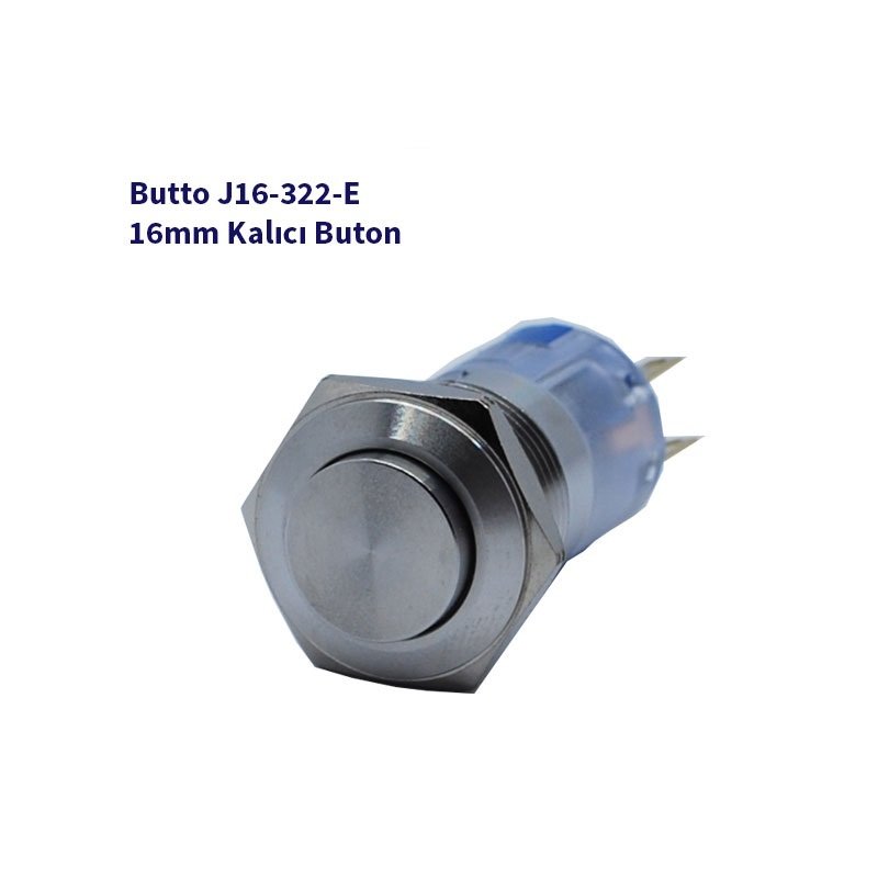 J16-322 16 mm IŞIKSIZ ÇIKIK KAFA KALICI BUTON