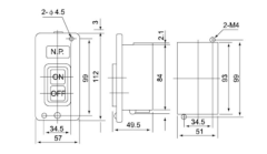 CBSY-315 3X15 A 2,2 KW METAL ANKASTRE TRİFAZE ŞALTER