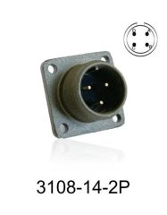 3108-14S-2P 3108 Serisi 4 Pinli 6 Amper Askeri Tip Konnektör -Erkek