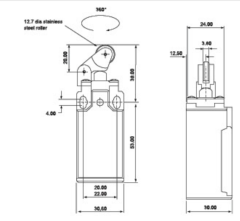 CLS-111 DOĞRUSAL PİM KOL MAKARALI LİMİT SWİTCH SİVİÇ ANAHTAR