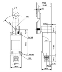 TZ-8104M AÇISAL KOL METAL MAKARALI LİMİT SWİTCH SİVİÇ