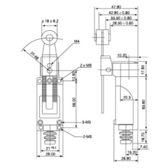 TZ-8108 AÇISAL KOL AYARLI PLASTİK MAKARALI LİMİT SWİTCH SİVİÇ