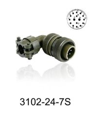 3102-24-7S 3102 Serisi 16 Pinli 12 Amper Askeri Tip Konnektör -Dişi