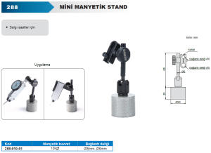 Mini Manyetik Stand 65mm