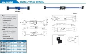 Dijital Yatay Cetvel 996 Serisi