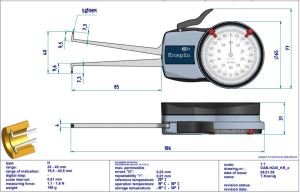 H220 Mekanik İç Çap Kanal Komparatörü 20-40 mm