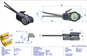 L313 Dijital İç Çap Kanal Komparatörü 13-43 mm