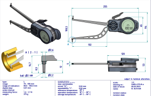 L370 Dijital İç Çap Kanal Komparatörü 70-100 mm