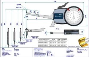 H2M130 Mekanik İç Çap Kanal Komparatörü 130-180 mm