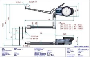 H4M300 Mekanik İç Çap Kanal Komparatörü 300-430 mm