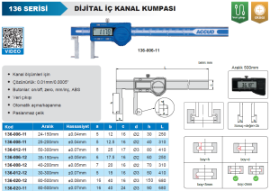 Dijital İç Çap Kumpası-Pimli 136 Serisi