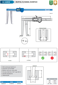 Dijital İç Çap Kanal Kumpası 132 Serisi