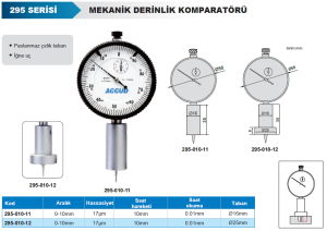 Mekanik Derinlik Komparatörü 295 Serisi