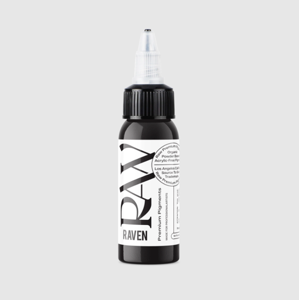 Raw Pigments Raven Black 1 oz 30 ml Siyah Dolgu Dövme Boyası