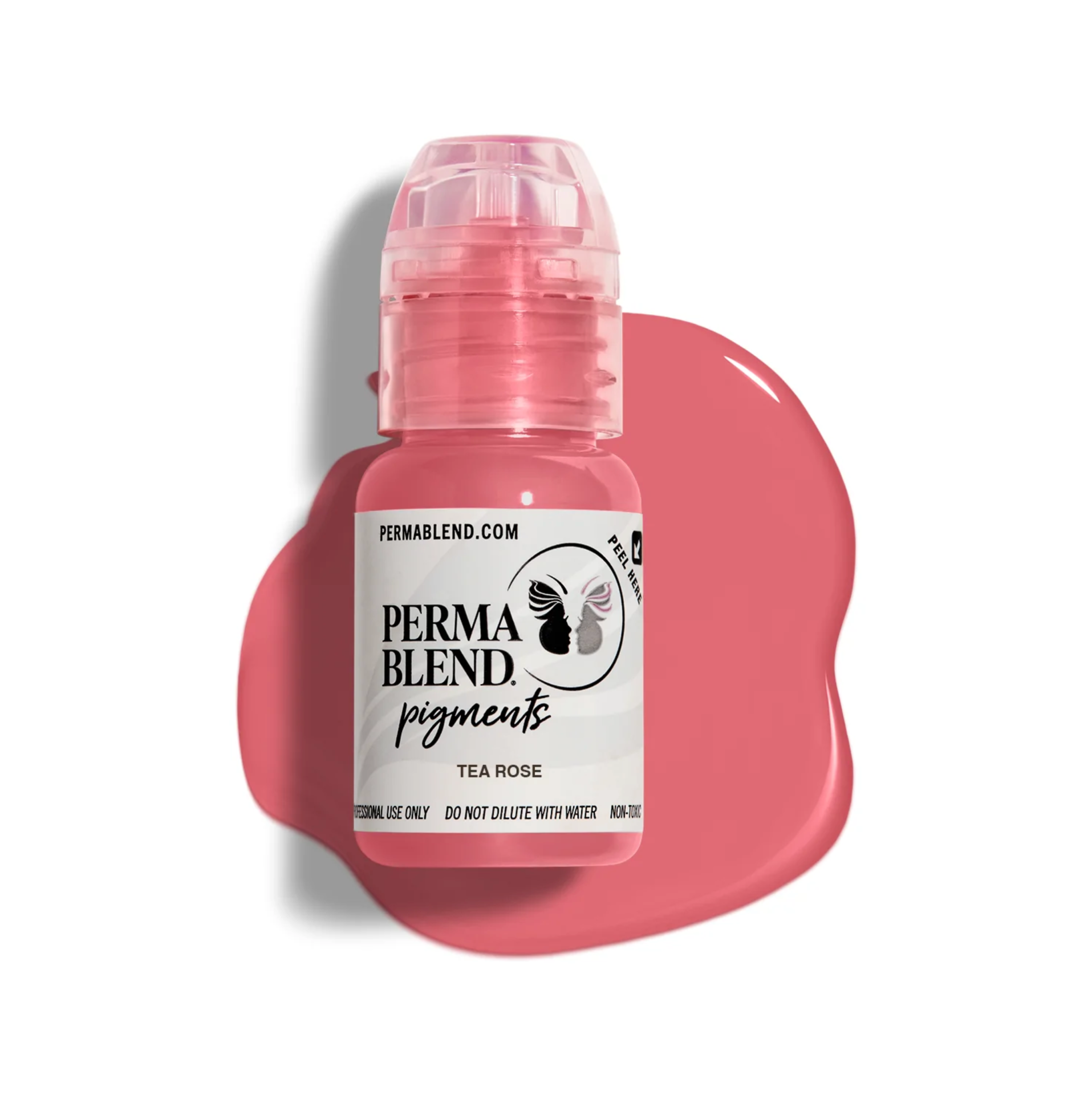 Perma Tea Blend 15 ml 1/2 oz Pink Rose Permanent Makeup Lip Paint Permablend