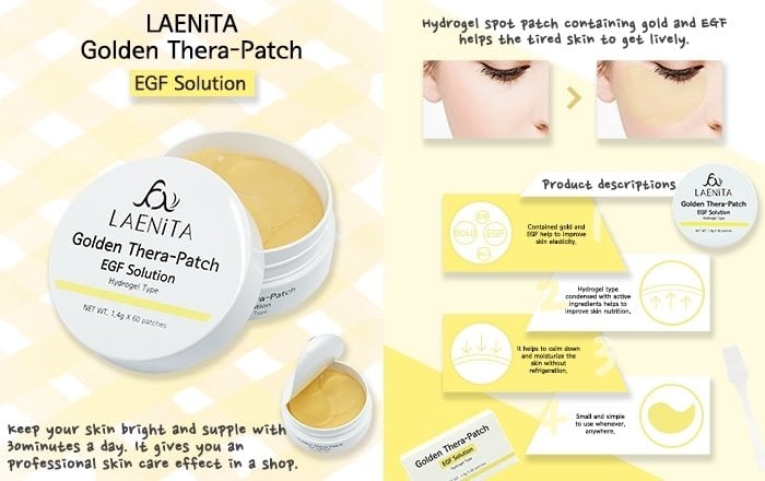 Laenita Golden Thera-Patch EGF Gözaltı Yaşlanma Karşıtı Ped (60 adet)