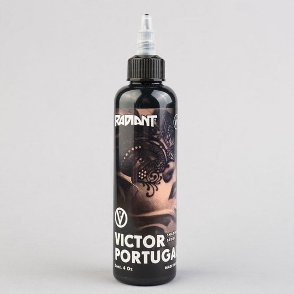 Radiant Victor Portugal V1 Siyah Koyu Gölge Boyası 4 oz 120 ml Dövme Boyası