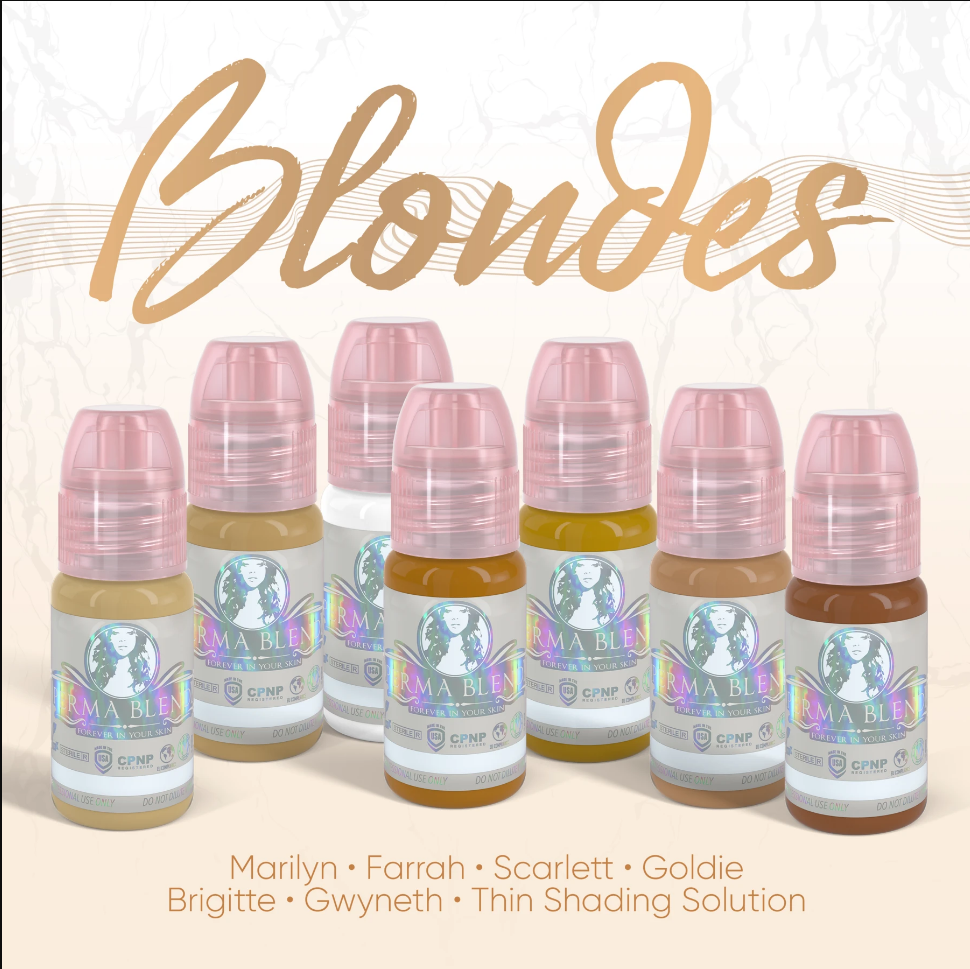Perma Blend Blondes Sarışın Tenliler için Kalıcı Makyaj Boyası Seti 1/2 oz 15 ml 6 Renk Boya