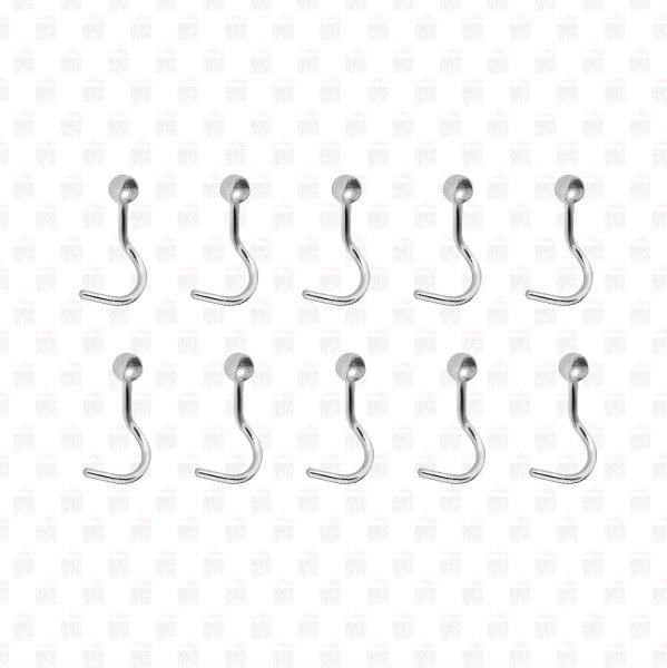 10 Piece Surgical Steel Thin Tube Speed Up Nose - Piercing