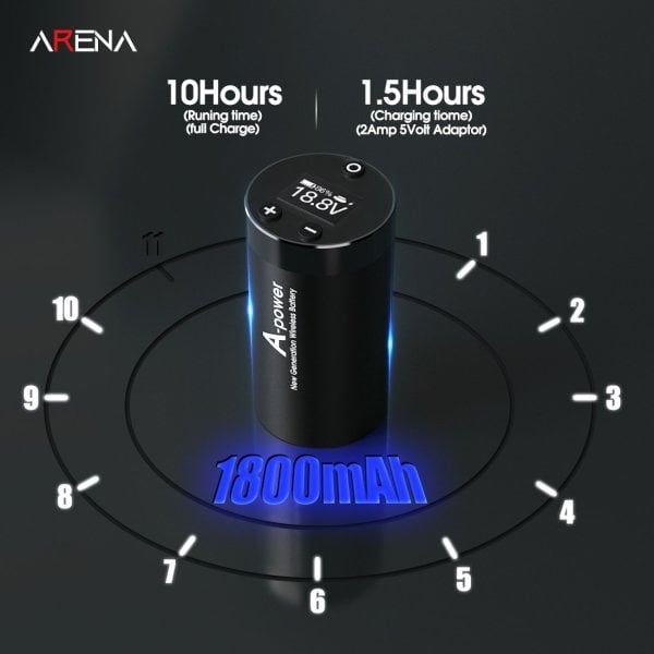 Arena A Power Kablosuz Bataryalı Pen Rotary Dövme Makinesi