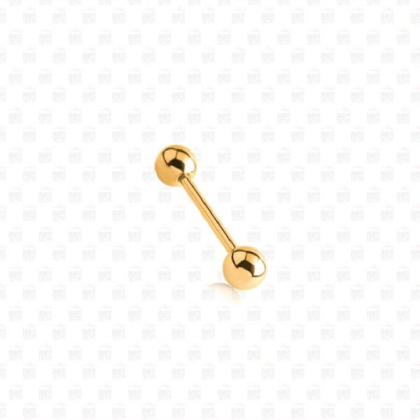 Yellow Gold Surgical Steel Tongue Piercing