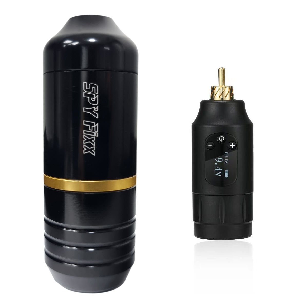 SPY Fixx Rotary Pen Dövme Makinesi Altın Sarısı ve SPY RCA Batarya Set