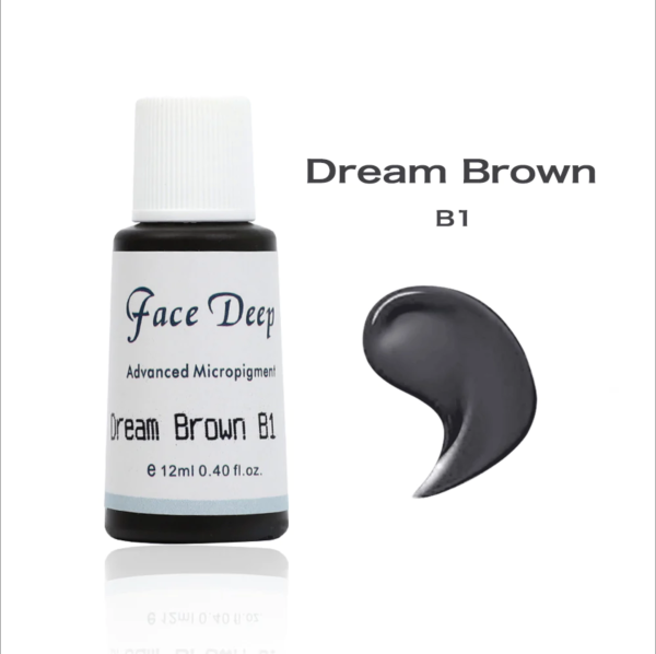 Face Deep B1 Dream Brown Koyu Kahverengi Kaş için Kalıcı Makyaj Boyası 12ml