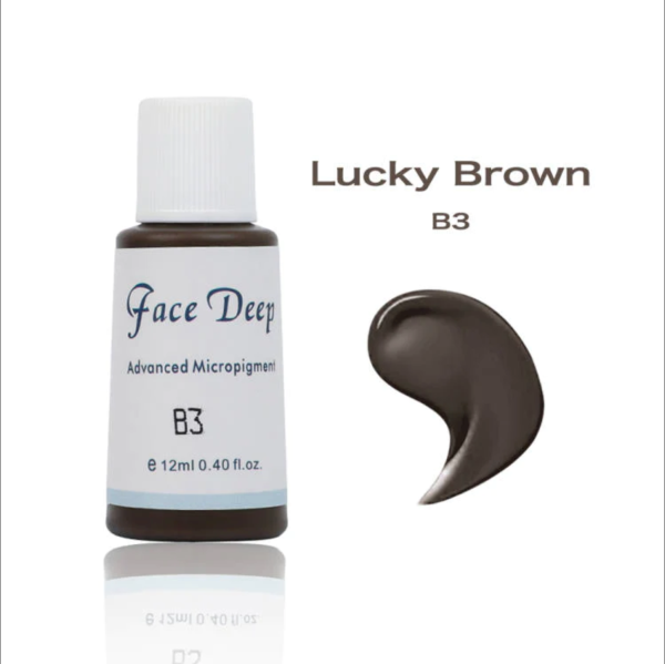 Face Deep B3 Lucky Brown Kahverengi Kaş için Kalıcı Makyaj Boyası 12ml