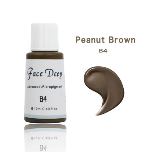 Face Deep B4 Peanut Brown Kahverengi Kaş için Kalıcı Makyaj Boyası 12ml