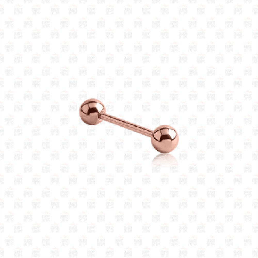 Copper Color Surgical Steel Tongue Piercing