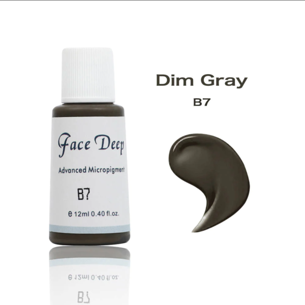 Face Deep B7 Dim Gray Kahverengi Kaş için Kalıcı Makyaj Boyası 12ml