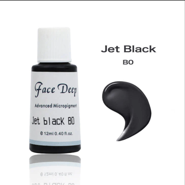 Face Deep B0 Jet Black Eyeliner İçin Kalıcı Makyaj Boyası 12 ml