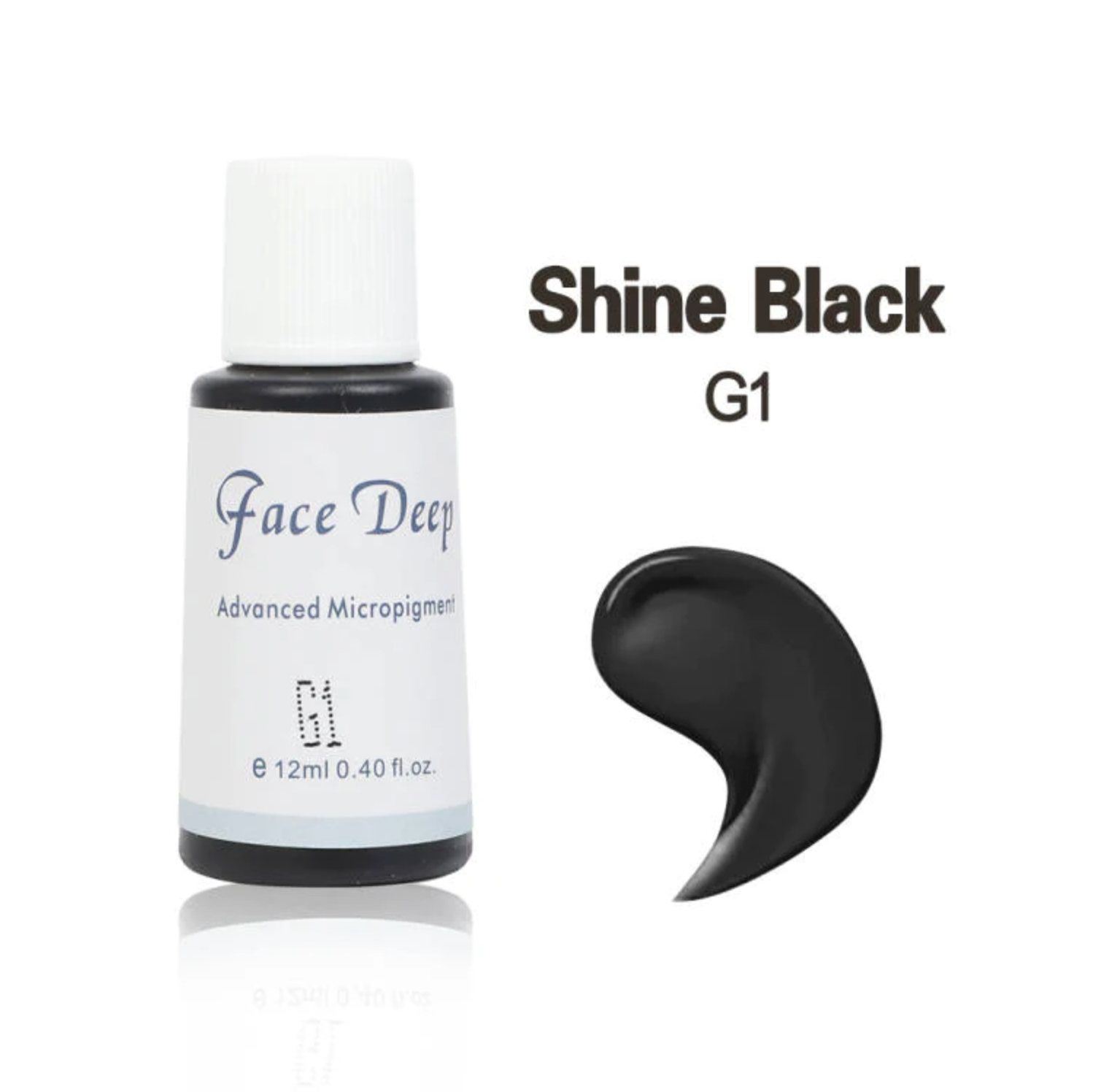 Face Deep G1 Shine Black Saç Simülasyon İçin Kalıcı Makyaj Boyası 12 ml