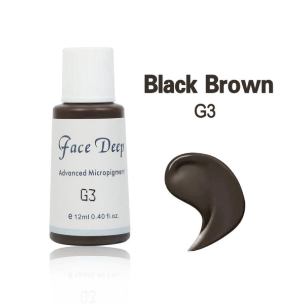 Face Deep G3 Black Brown Saç Simülasyon İçin Kalıcı Makyaj Boyası 12 ml