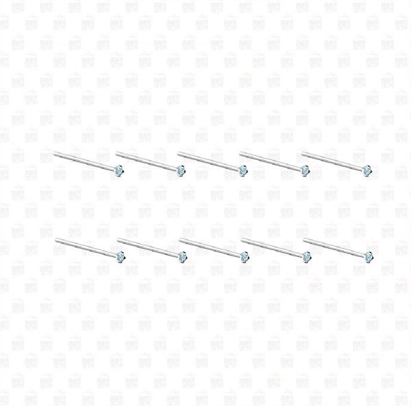 10 Piece Surgical Steel Thin Speed Up Nose - Piercing