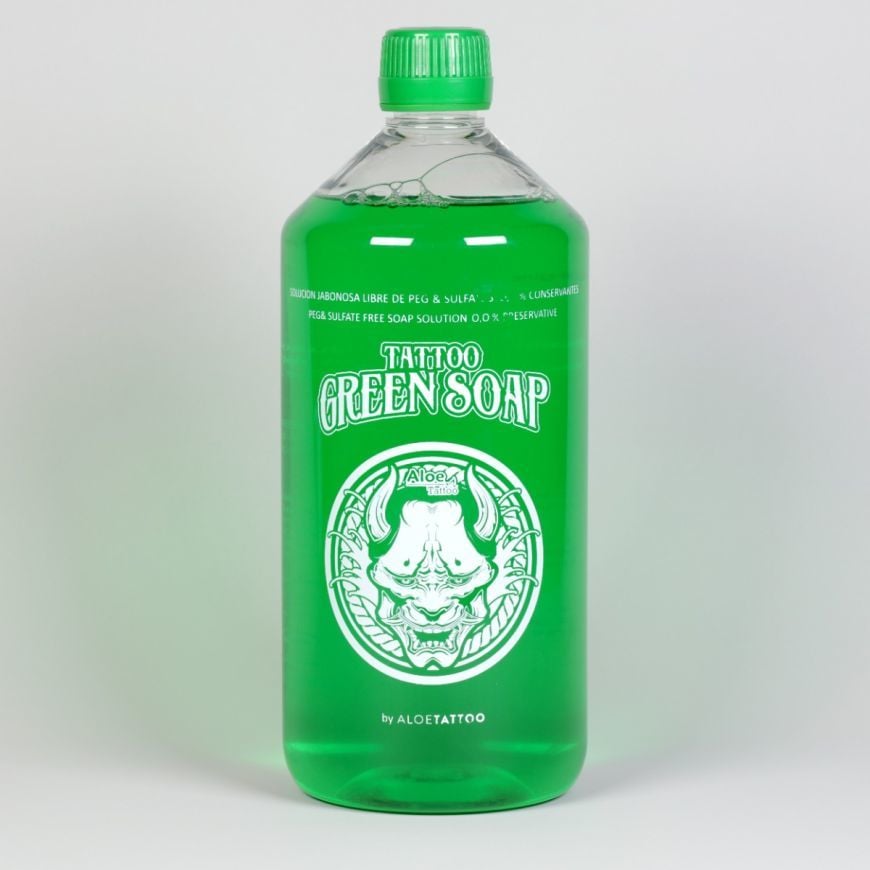Aloe Tattoo Green Soap 1 Litre Dövme Temizleme Sıvısı Yeşil Sabun