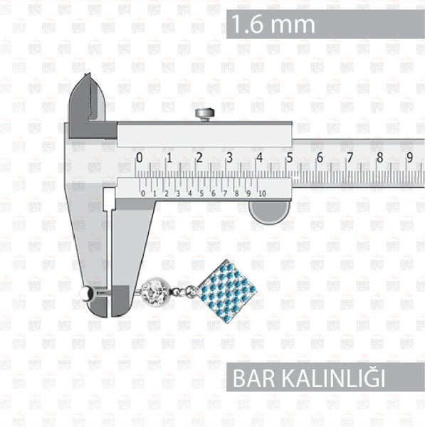 Cerrahi Çelik Sallantılı Göbek Piercing