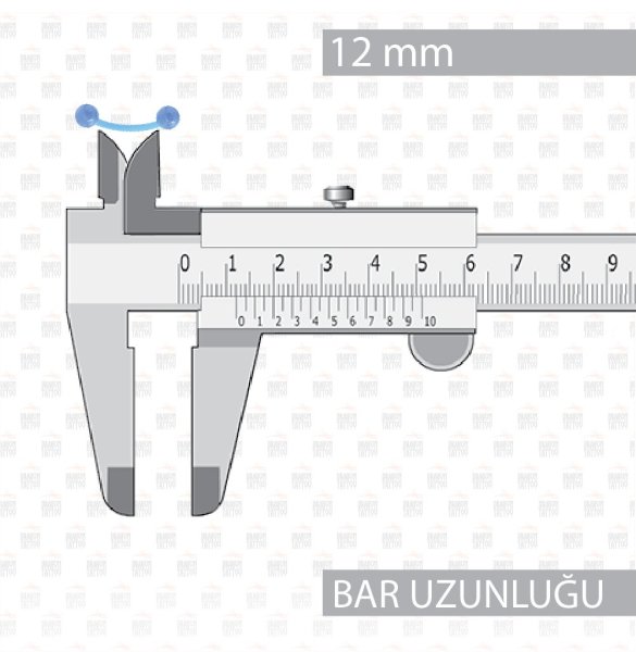 10 Adet UV Akrilik Bioplast Kaş Piercing