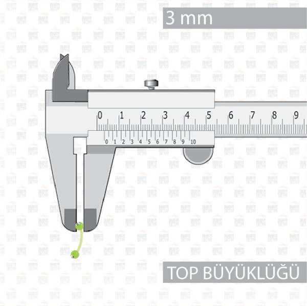 UV Akrilik Bioplast Yeşil Kaş Piercing