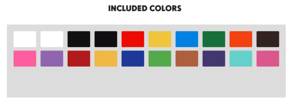 Radiant 20 Color Set 20 Renk 1 oz 30 ml Dövme Boyası Seti